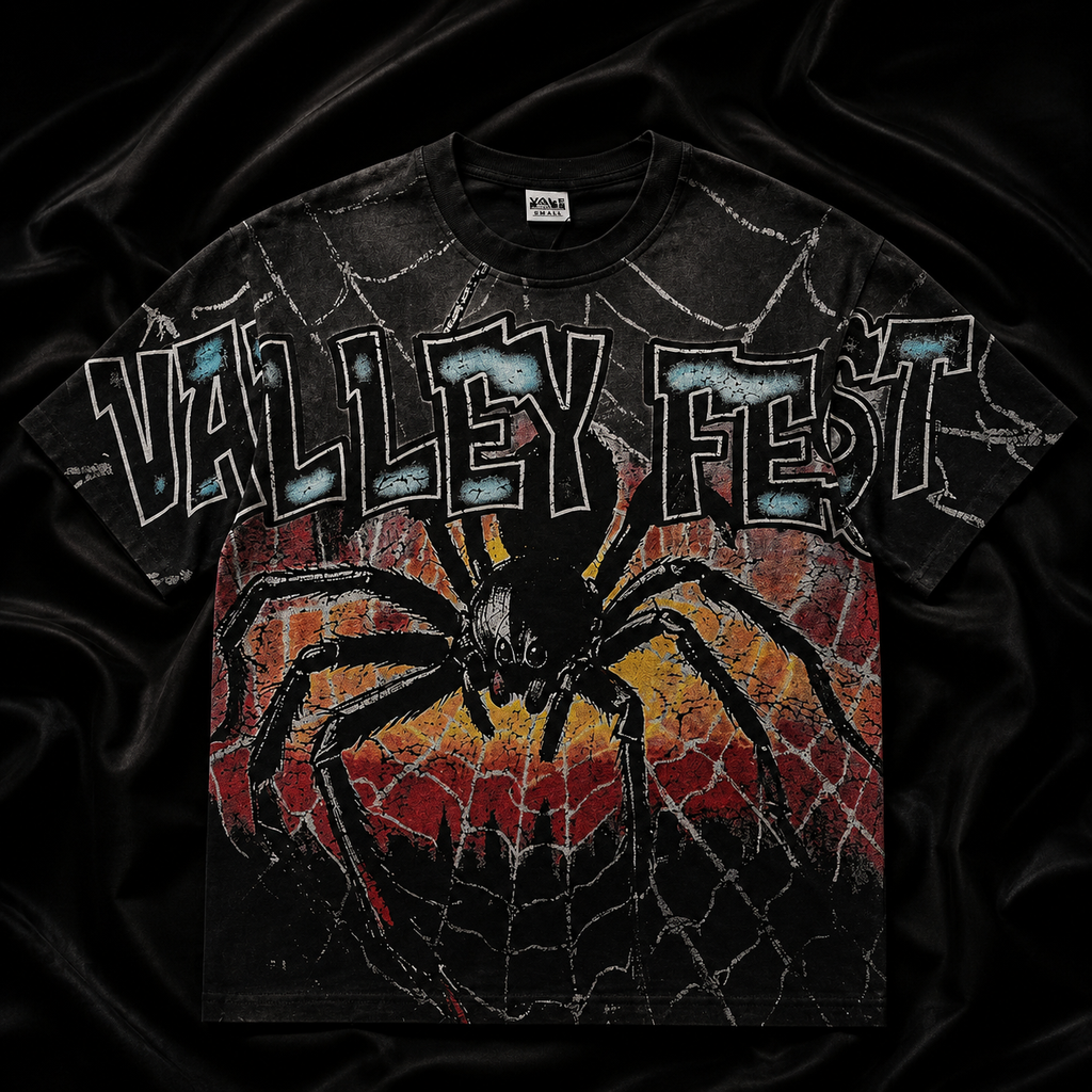 REMERA VALLEY SPIDER PRINT WASHED
