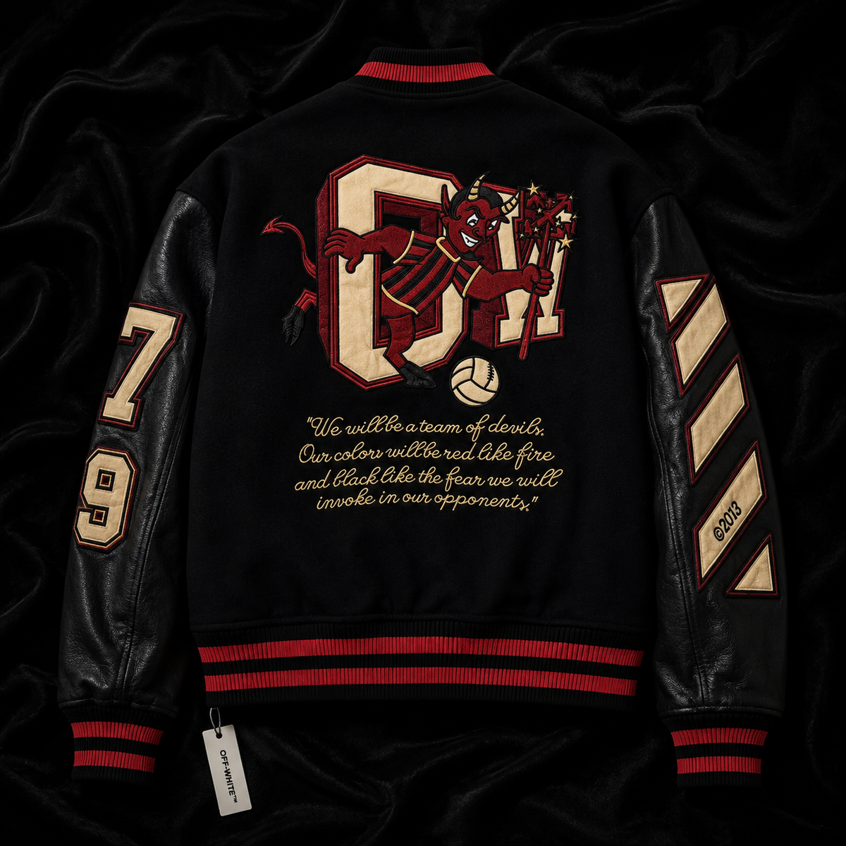 CHAMARRA OFF - WHITE X A.C MILAN PREVENTA