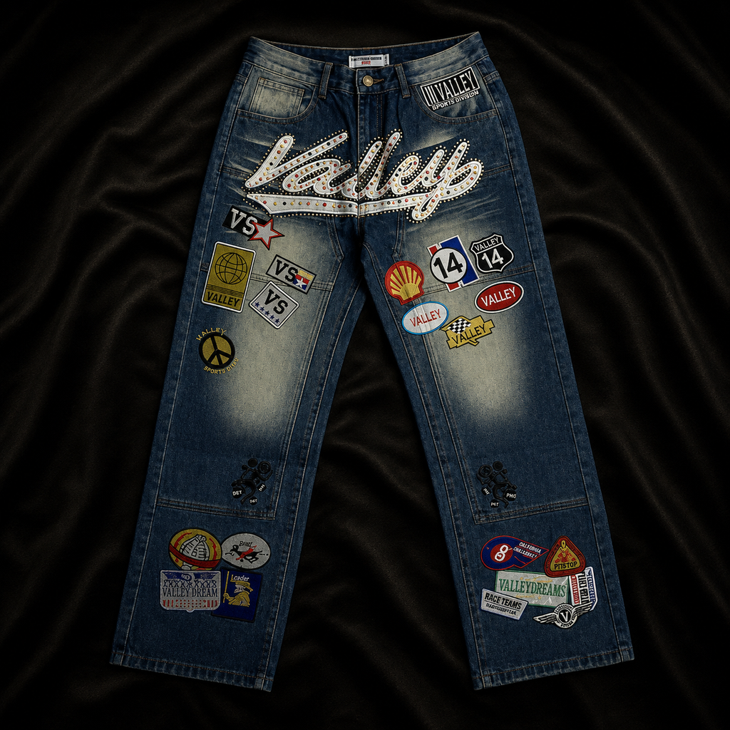 PANTALON JEAN VALLEY 1980s PAINTER AZUL
