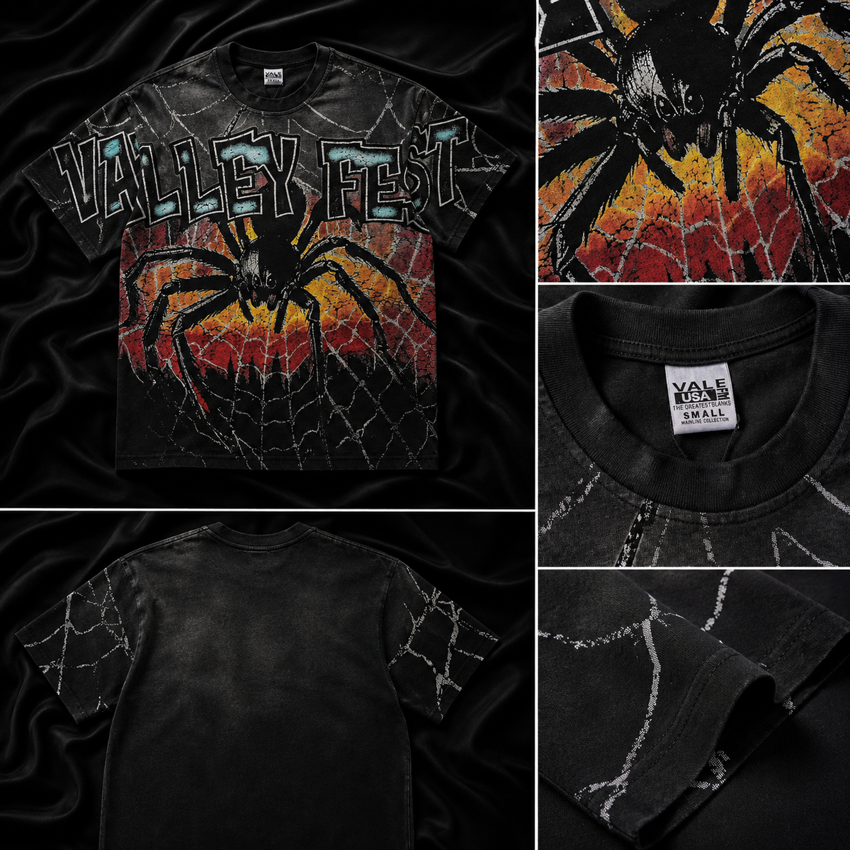REMERA VALLEY SPIDER PRINT WASHED