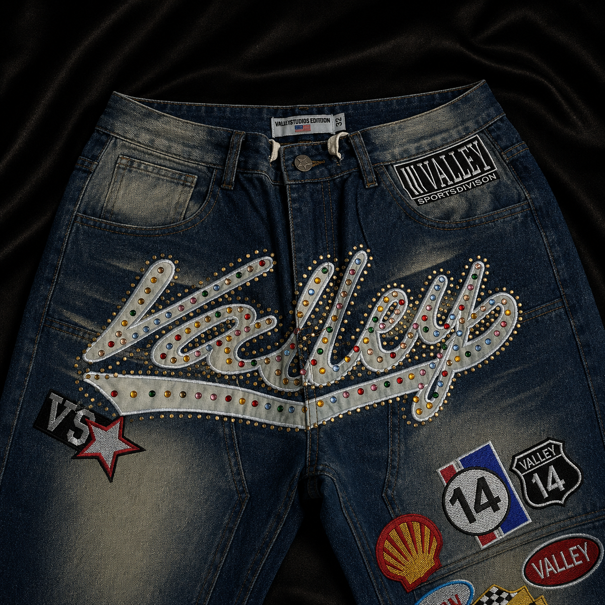 PANTALON JEAN VALLEY 1980s PAINTER AZUL